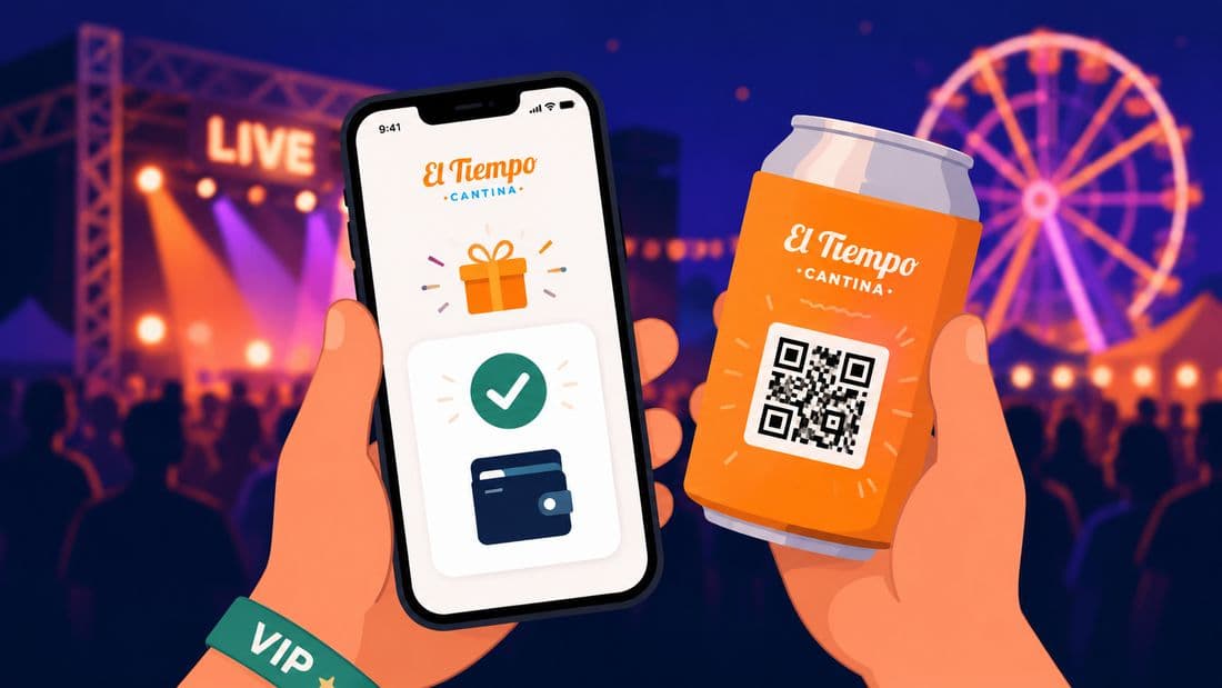 Customer scanning a QR code on a PromoSleeve to claim an offer